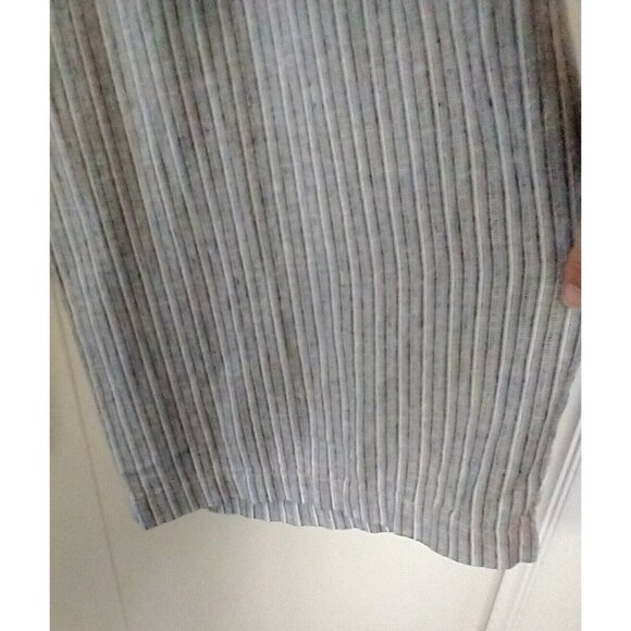 Banana Republic Wide Leg Linen-Blend Paperbag Pants Striped Pockets - Size 18 - Picture 3 of 9